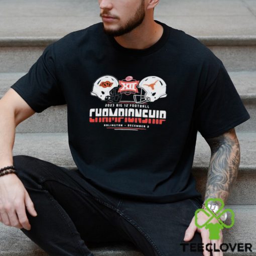 Vintage Helmet Big 12 Football Championship Game Oklahoma State Vs Texas Longhorns Shirt