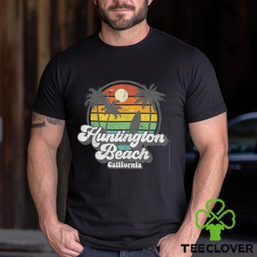 Vintage Huntington Beach California Surfing Retro Surf Gift T Shirt