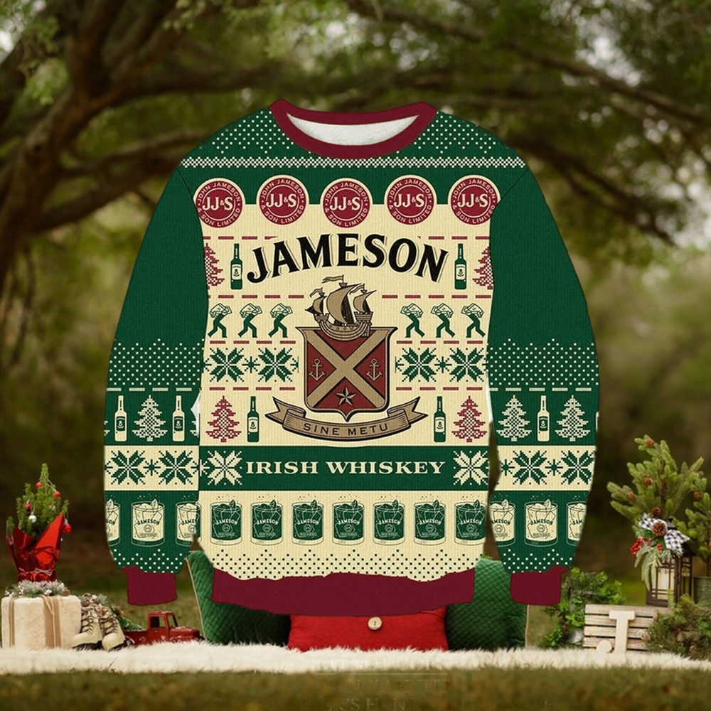 Vintage Jamesonn Irishh Whiskey Knitted Ugly Knitted Whiskey Christmas 3D Sweater For Men And Women Vintage Jamesonn Irishh Whiskey Knitted Ugly Knitted Whiskey Christmas 3D Sweater For Men And Women