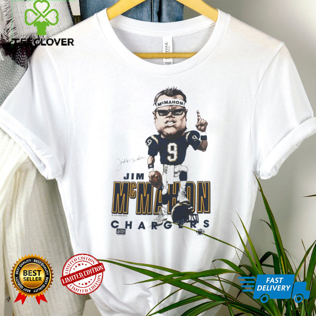Vintage Jim Mcmahon San Diego Charges Caricature T shirt Vintage Jim Mcmahon San Diego Charges Caricature T shirt