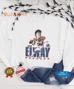 Vintage John Elway Denver Broncos caricature 90's t shirt football NFL t shirt tee