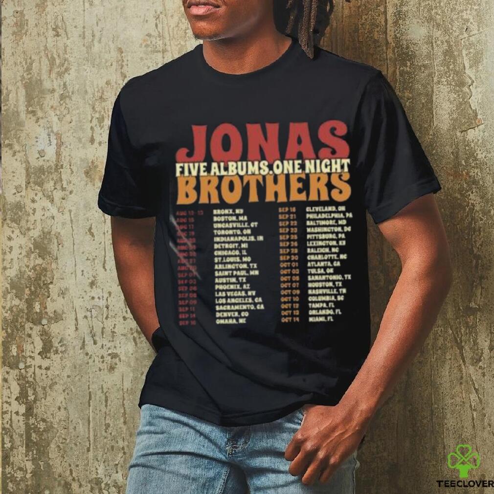 Vintage Jonas Brothers Setlist Shirt Merch 2 Sides I Love Hot Dads Shirt Jonas Five Albums One Night Tour Shirt Joe Jonas Homage Shirts Vintage Jonas Brothers Setlist Shirt Merch 2 Sides I Love Hot Dads Shirt Jonas Five Albums One Night Tour Shirt Joe Jonas Homage Shirts