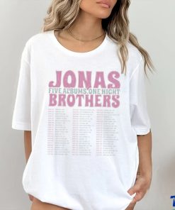 Vintage Jonas Brothers Tshirt Jonas Brothers Houston 2023 Jonas Brothers 5 Albums One Night Setlist Jonas Brothers Pittsburgh 2023 Jonas Brothers shirts