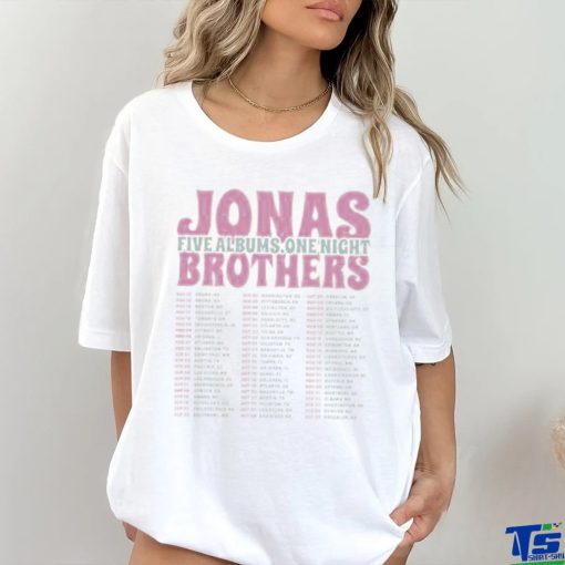 Vintage Jonas Brothers Tshirt Jonas Brothers Houston 2023 Jonas Brothers 5 Albums One Night Setlist Jonas Brothers Pittsburgh 2023 Jonas Brothers shirts