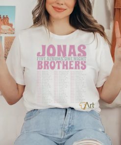 Vintage Jonas Brothers Tshirt Jonas Brothers Houston 2023 Jonas Brothers 5 Albums One Night Setlist Jonas Brothers Pittsburgh 2023 Jonas Brothers shirts