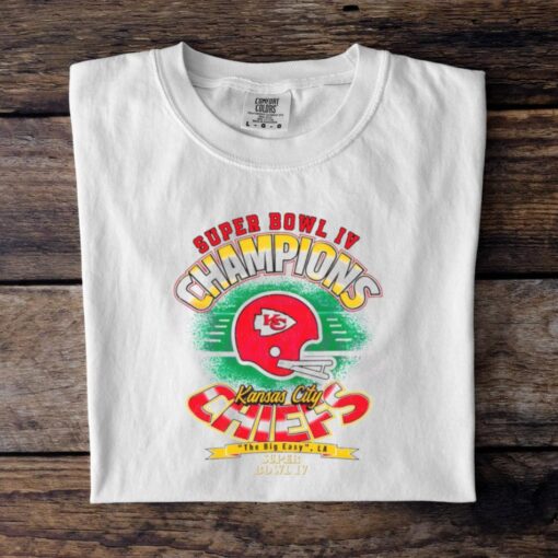 Vintage Kansas City Chiefs Super Bowl Iv Champions Shirt