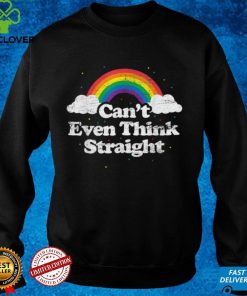 Vintage LGBT Shirt Can_t Even Thing Straight Rainbow T Shirt