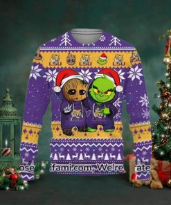 Vintage LSU Sweater Novelty Baby Groot Grinch LSU Football Gifts