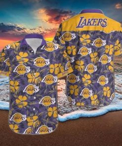 Vintage Los Angeles Lakers Hawaiian Shirt Basketball NBA hawaiian shirt