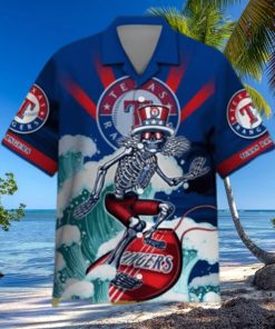 Vintage MLB Texas Rangers Grateful Dead Hawaiian Shirt