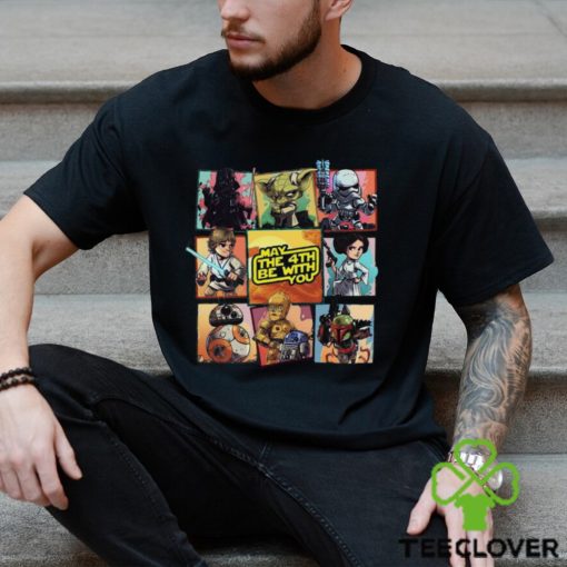 Vintage May The 4Th Be With You Shirt Baby Yoda All Characters Star War Shirt