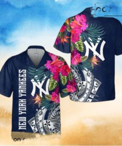 Vintage New York Yankees Hibiscus All Over Print Hawaiian Shirt