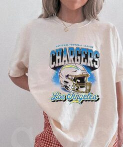 Vintage Nfl Los Angeles Chargers Football Logo Helmet Shirt
