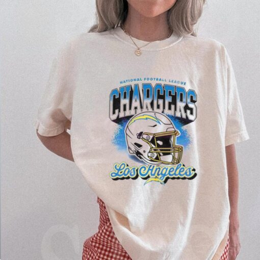 Vintage Nfl Los Angeles Chargers Football Logo Helmet Shirt