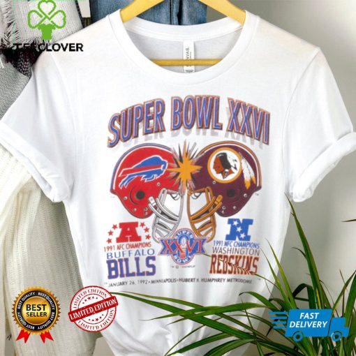 Vintage Nfl Super Bowl Bills Vs Redskins Sweathoodie, sweater, longsleeve, shirt v-neck, t-shirt 1992 Large Made In Usa