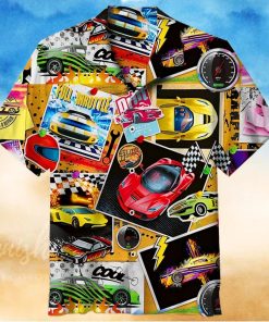 Vintage Racing Car Pattern 3D Print Hawaiian Shirt