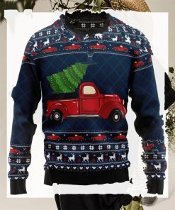 Vintage Red Truck Christmas Crewneck Sweater