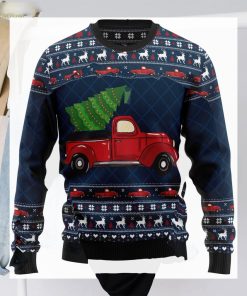 Vintage Red Truck Christmas Crewneck Sweater