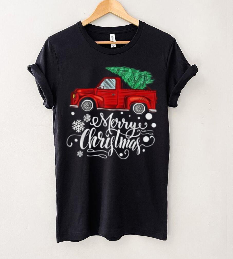 Vintage Red Truck With Merry Christmas Tree Family Matching Shirt Vintage Red Truck With Merry Christmas Tree Family Matching Shirt