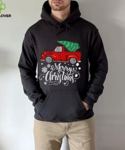 Vintage Red Truck With Merry Christmas Tree Family Matching Shirt