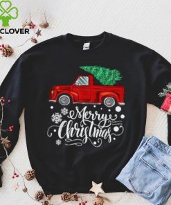 Vintage Red Truck With Merry Christmas Tree Family Matching Shirt
