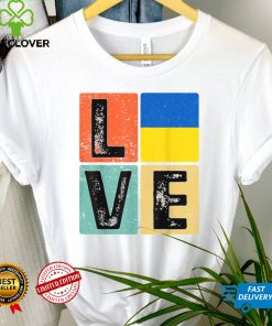 Vintage Retro I Love Ukraine Flag for Ukrainian Pride Gift T Shirt