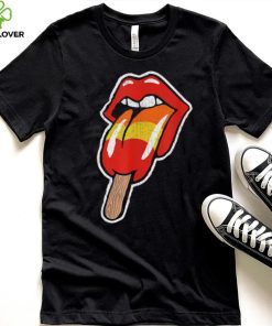 Vintage Retro Rock And Roll Lips With Popsicle Funny Sexy Shirt