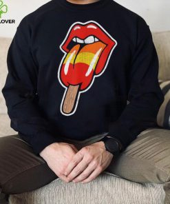 Vintage Retro Rock And Roll Lips With Popsicle Funny Sexy Shirt