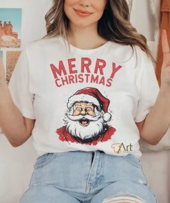 Vintage Santa Merry Christmas T shirt