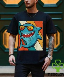 Vintage Shark With Sunglass Summer For Shark Lovers T shirt 1 Vintage Shark With Sunglass Summer For Shark Lovers T shirt