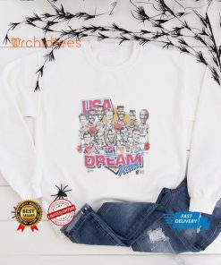 Vintage USA Dream Team caricature 90's 2side T shirts Salem sportswear NBA Basketball Shirt t shirt tee