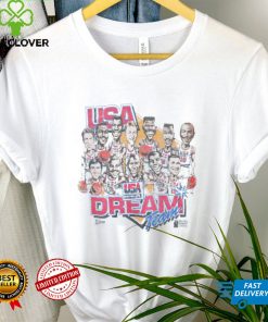 Vintage USA Dream Team caricature 90's 2side T shirts Salem sportswear NBA Basketball Shirt t shirt tee