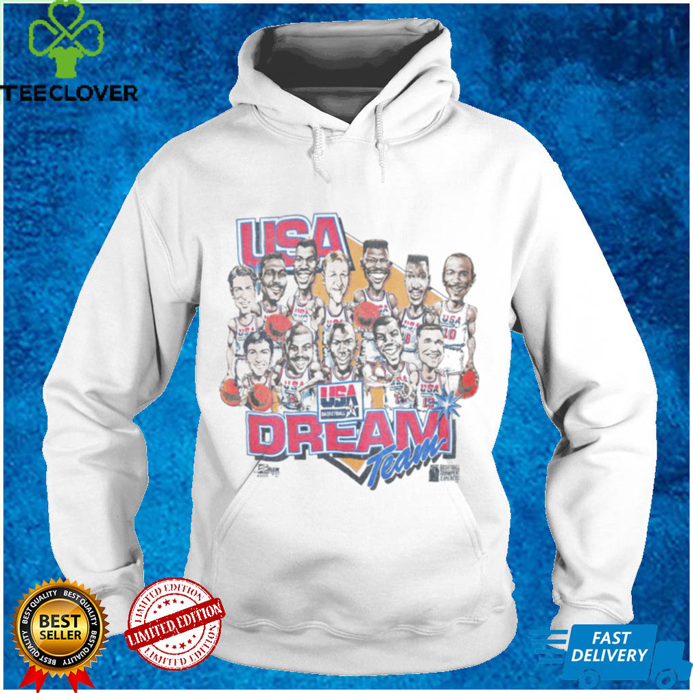 Vintage USA Dream Team caricature 90's 2side T shirts Salem sportswear NBA Basketball tee