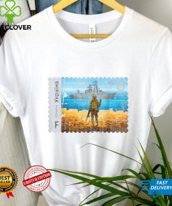 Vintage Ukraine Postage Stamp Flag Pride Army Patriot Roots T Shirt tee