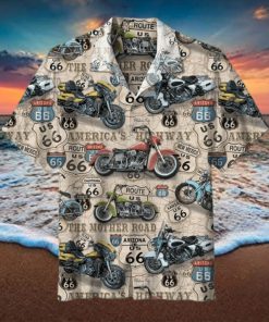 Vintage Vintage Motorcycles On Route Hawaiian Shirt