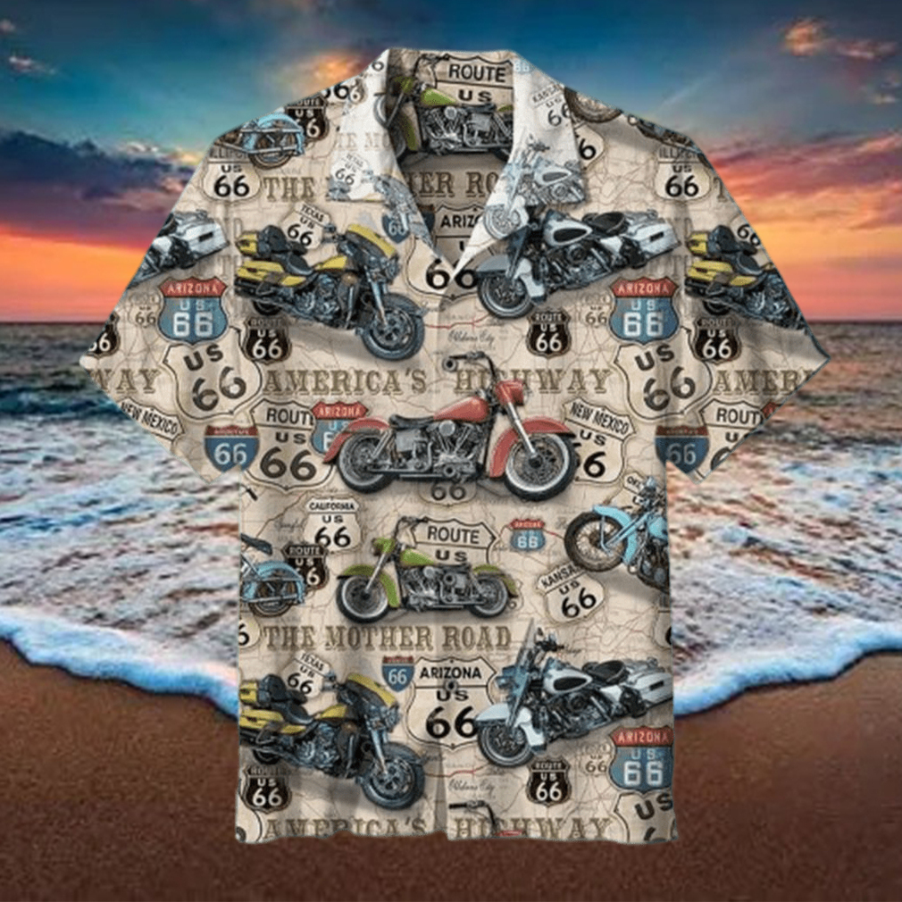 Vintage Vintage Motorcycles On Route Hawaiian Shirt Vintage Vintage Motorcycles On Route Hawaiian Shirt