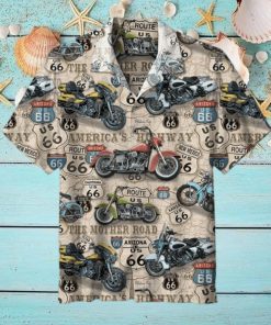 Vintage Vintage Motorcycles On Route Hawaiian Shirt