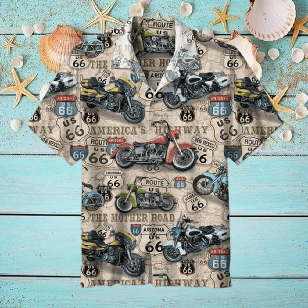 Vintage Vintage Motorcycles On Route Hawaiian Shirt Vintage Vintage Motorcycles On Route Hawaiian Shirt