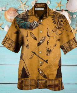 Vintage War Skull Hawaiian Shirt for Men