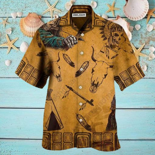 Vintage War Skull Hawaiian Shirt for Men