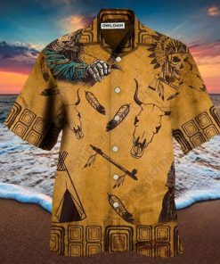 Vintage War Skull Hawaiian Shirt for Men
