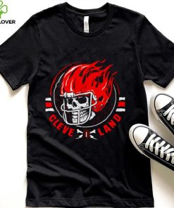 Vintage Washed Cleveland Football Skull Cleveland Browns T Shirt