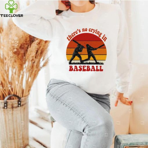 Vintage sunset there’s no crying in baseball hoodie, sweater, longsleeve, shirt v-neck, t-shirt