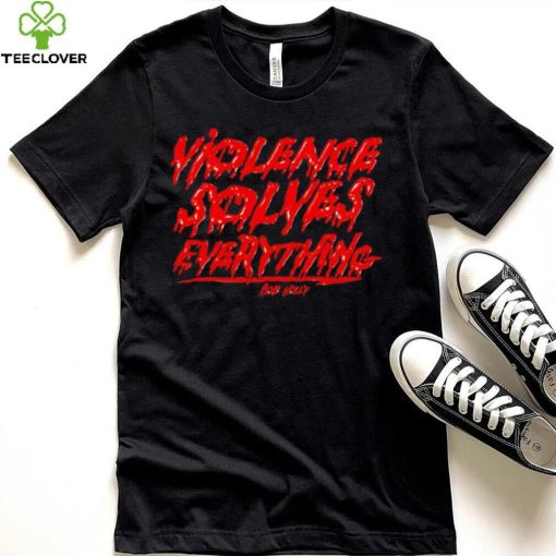 Violence solves everything Bob Holly horror hoodie, sweater, longsleeve, shirt v-neck, t-shirt