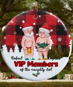 Vip Member Of The Naughty List, Personalized Couple Ornament