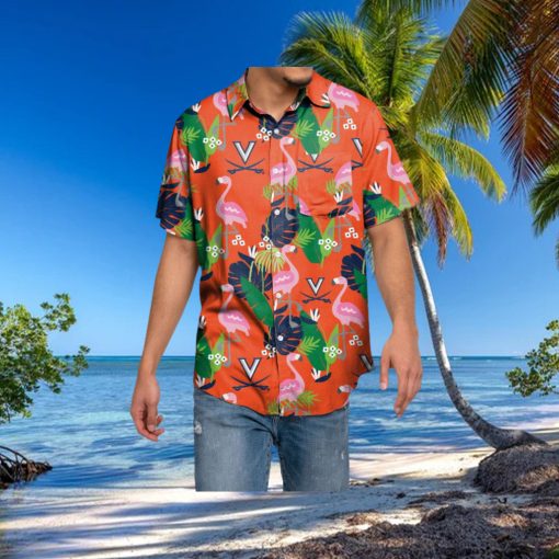 Virginia Cavaliers Floral Hawaiian Shirt