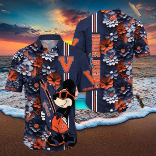 Virginia Cavaliers Hawaiian Shirt Mickey Love Surfing Trending Summer Gift