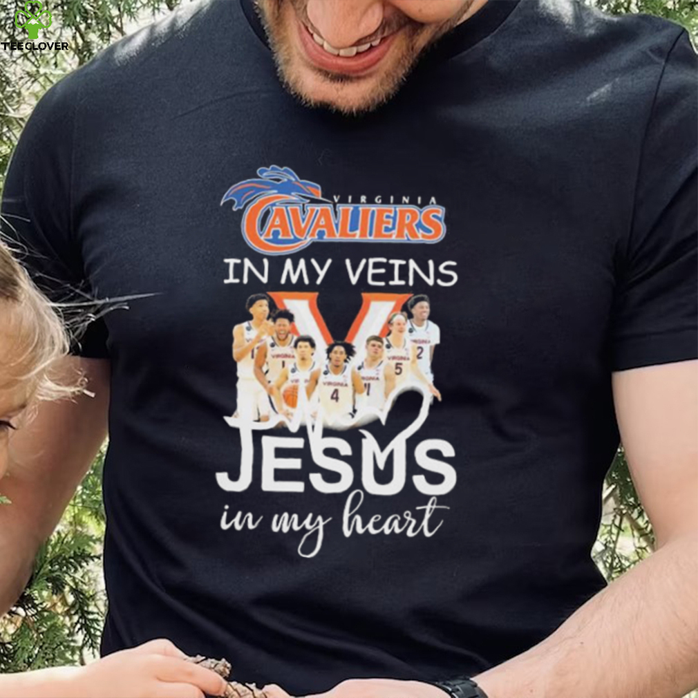 Virginia Cavaliers In My Veins Team Jesus In My Heart Shirt