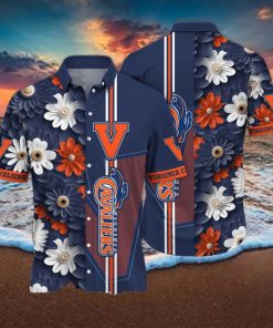 Virginia Cavaliers NCAA Flower New Fashion Full Printed Hawaii Shirt And Tshirt