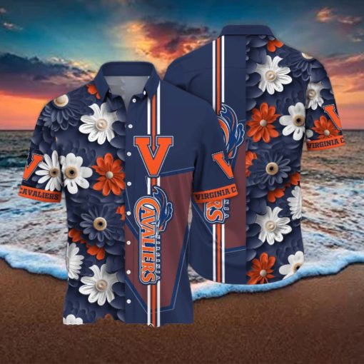 Virginia Cavaliers NCAA Flower New Fashion Full Printed Hawaii Shirt And Thoodie, sweater, longsleeve, shirt v-neck, t-shirt